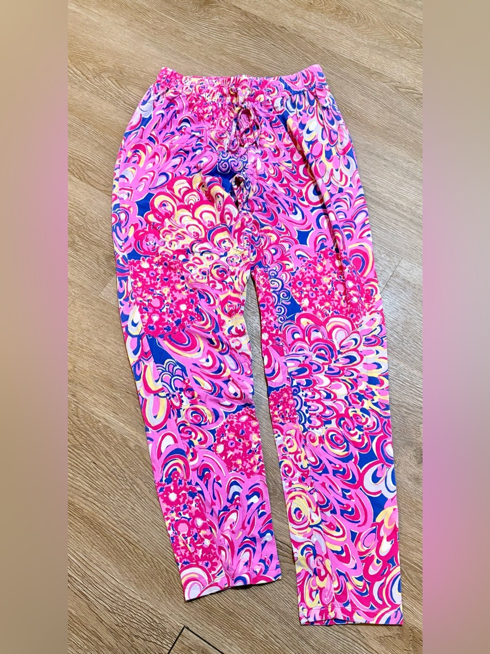 Lilly Pulitzer Pink Multi-Print Stretch Knit Pajama Pants